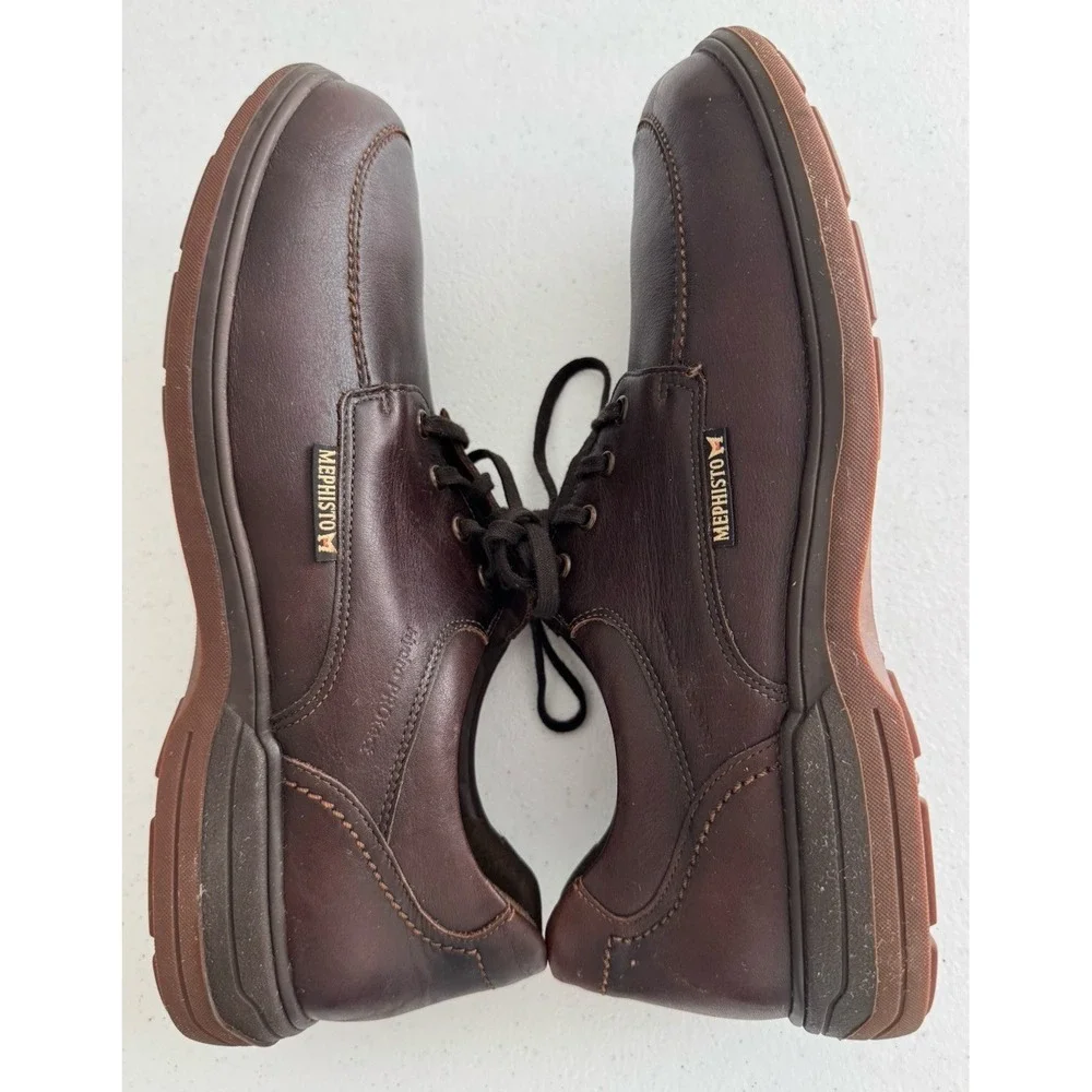 Mephisto Douk Hydroprotect Moc Toe Derby Brown Leather Men's‎ Shoe Size 12 M US
